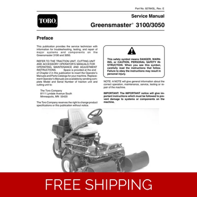 TORO-GREENSMASTER-3100-3050-SM-02340